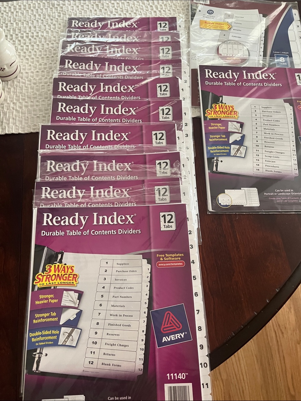 Avery durable table of contents dividers